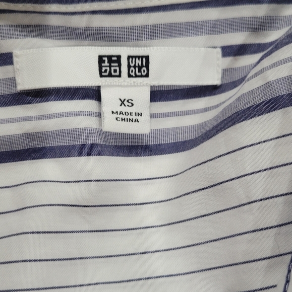 Striped Belted Midi Cotton Shirt Dress Womens Size XS - Picture 8 of 14